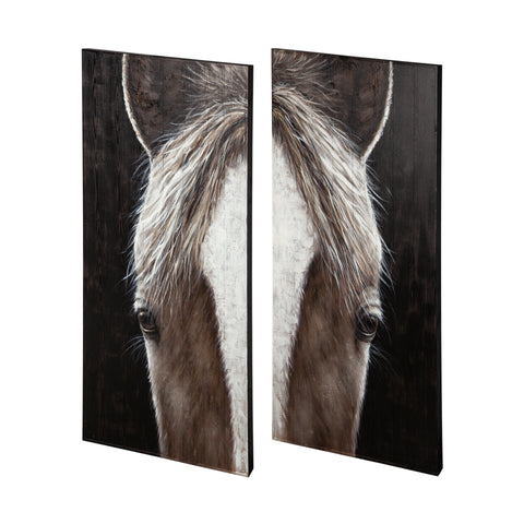 Equus Diptych Oil Painting
