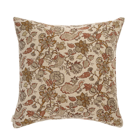 Flowerbed Linen Cushion, Sand