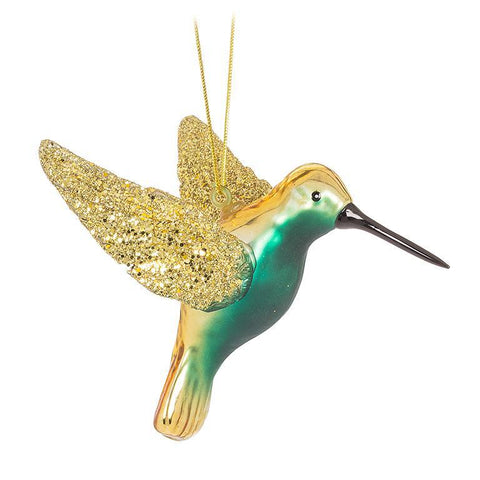 Vintage Glass Hummingbird Ornament