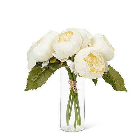 Full Peony Bouquet, White