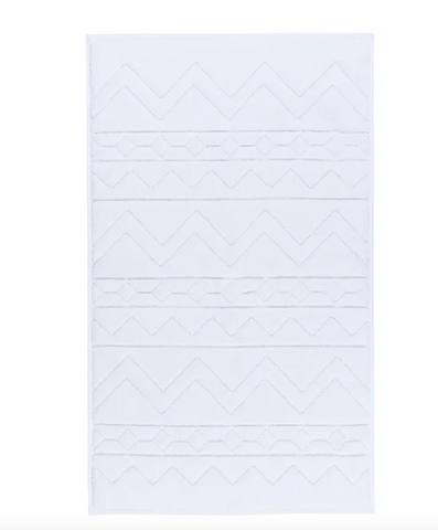 Jacquard Bathmat, White