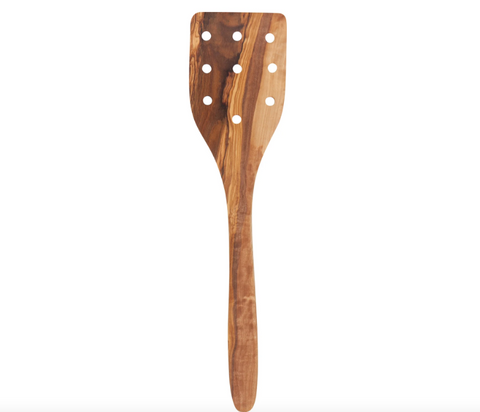 Olive Wood Strainer Spatula