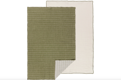 Double Weave Towel, Olive Branch