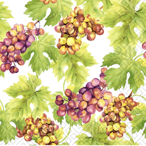 Paper Beverage Napkins, Grapes