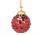 Emboss Ball Ornament, Red