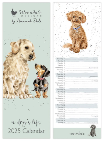 Wrendale Slim A Dog's Life Calendar 2025