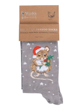 Wrendale Women's Sock, Christmouse