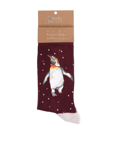 Wrendale Men's Socks, King Penguin