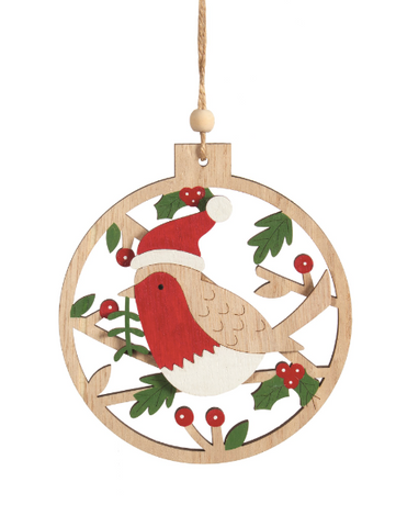 Wood Bird Ornament