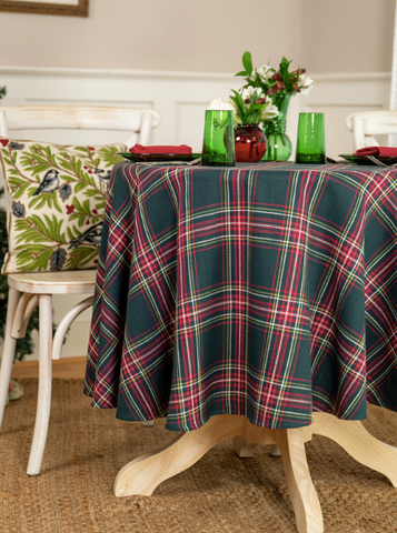 April Cornell Round Cloth, Evergreen Plaid