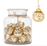 Emboss Ball Ornament, Gold