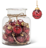 Emboss Ball Ornament, Red