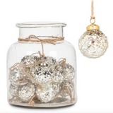 Emboss Ball Ornament, Silver