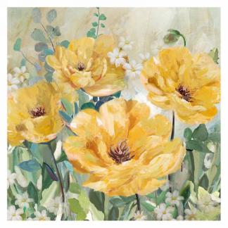 Large Yellow Flowers Canvas
