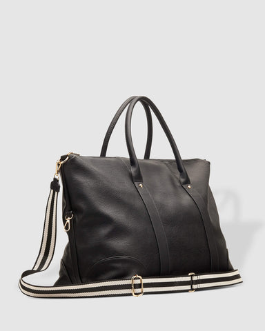 Alexis Stripe Travel Bag, Black