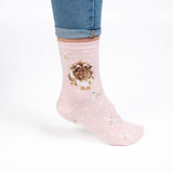 Wrendale Women's Socks, Grinny Pig