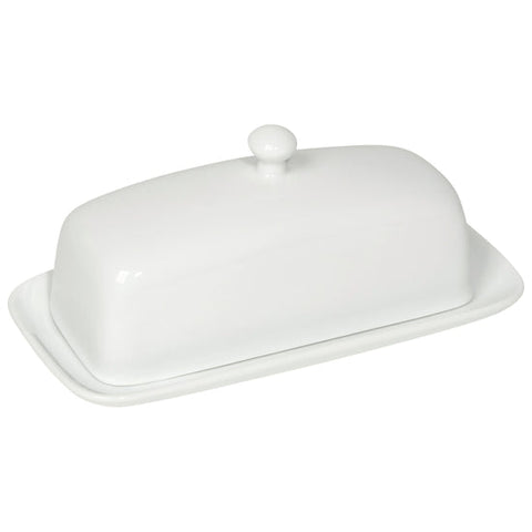 Rectangle Butter Dish, White
