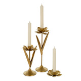 Bloom Candle Holders, Gold