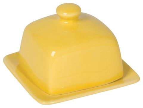 Square Butter Dish, Lemon