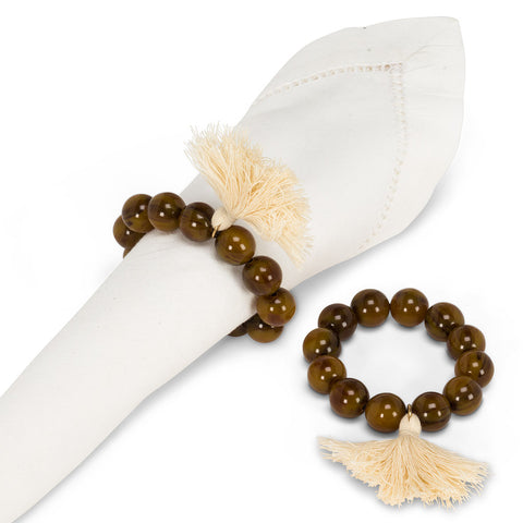 Napkin Ring, Beads with Tassel