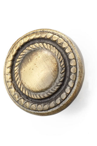 Round Knob, Antique Brass