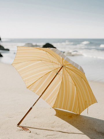 Rain Umbrella, Vintage Yellow Stripe