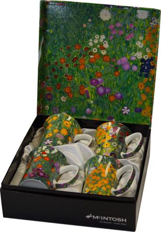 McIntosh Set of 4 Mugs - Klimt, Flower Garden