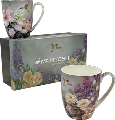 McIntosh Set of 2 Mugs- Lena Liu,  Hummingbirds