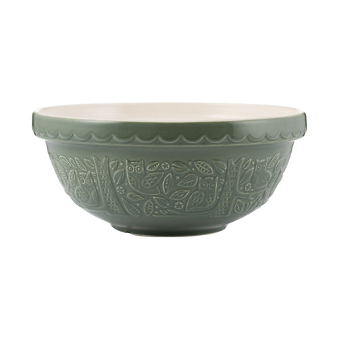 Forest Mixing Bowl, Owl - Dark Green