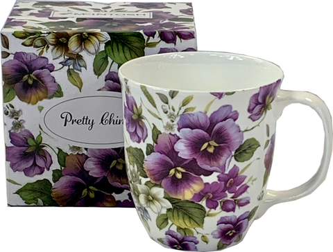 McIntosh Java Mug - Pretty Purple Pansies