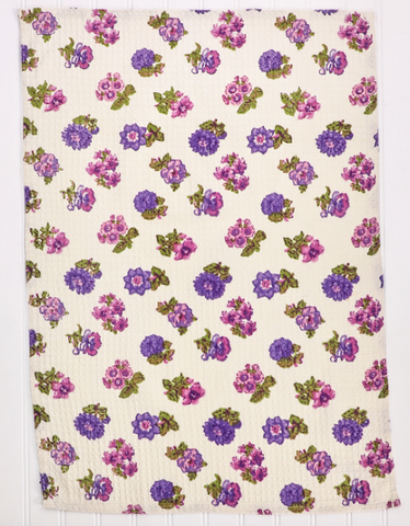 April Cornell Tea Towel, Flower Toss Ecru