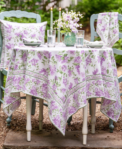 April Cornell Breakfast Cloth, Lilac Ecru