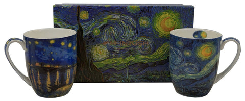 McIntosh Set of 2 Mugs- Van Gogh, Starry Nights