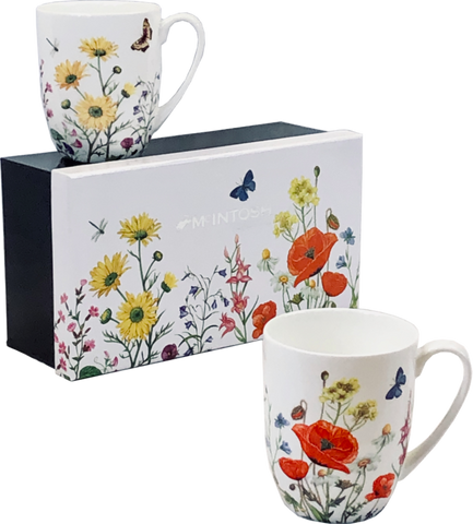 McIntosh Set of 2 Mugs - Wildflowers