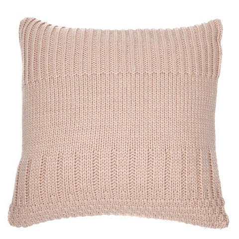 Baba Knitted Cushion, Soft Pink