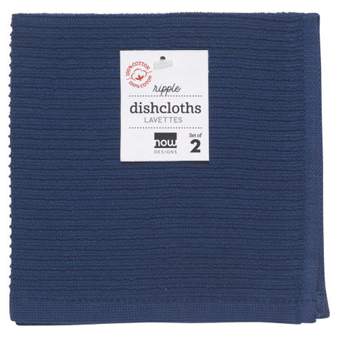 Ripple Dishcloths, Indigo