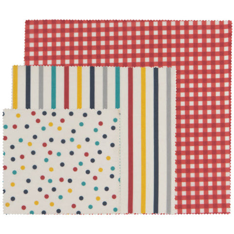 Beeswax Wraps, Dots & Stripes